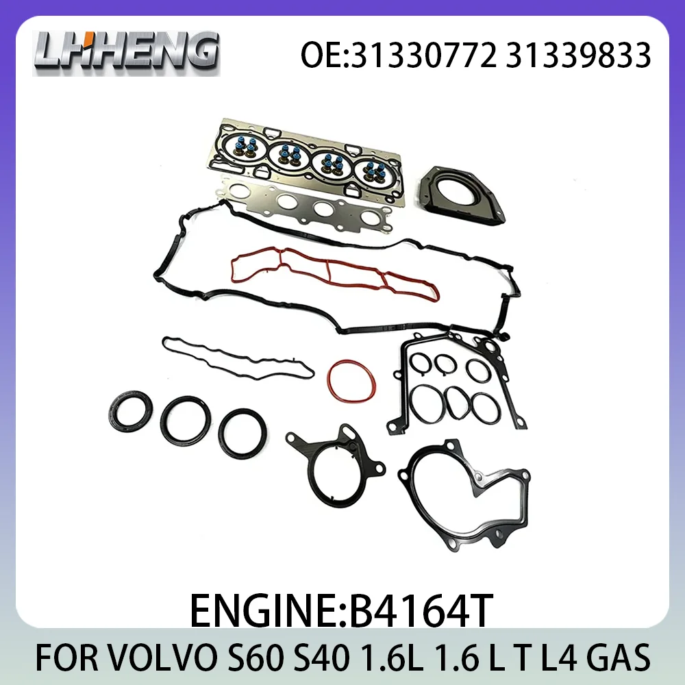 

Детали двигателя, комплект прокладок полной головки для Volvo S60 V40, задняя крышка 1,6 л 1,6 л T L4 GAS 2011-2015 B4164T 31339833 31330772