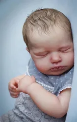 20Inch Reborn Kit Sleeping Loulou DIY Blank Unpainted Doll Parts with Cloth Body Muñecas Kit Molde Bebê Reborn Куклы Реборн