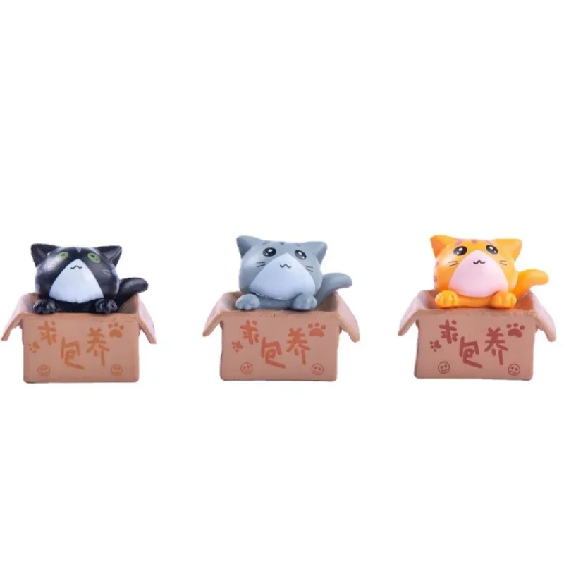 1PC Cute Mini Cat Ornament Garden Kitten Ornament Gift for Kids Children Baby Room Decoration Toy Miniature Figurines Home Decor