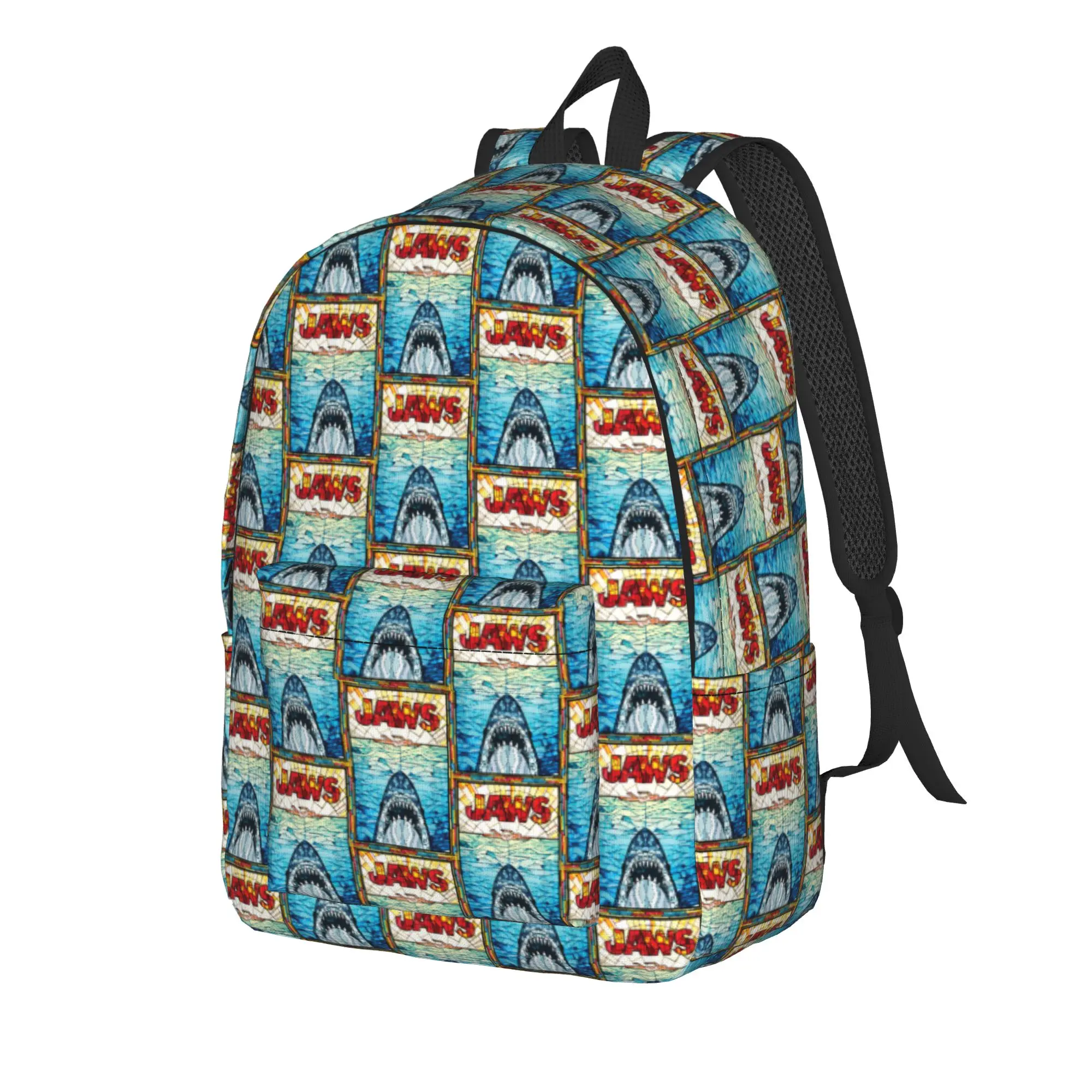 Jaws 50th Anniversary Poster  Backpack Student Unisex Backpacks Polyester Streetwear School Bags College Designer Rucksack