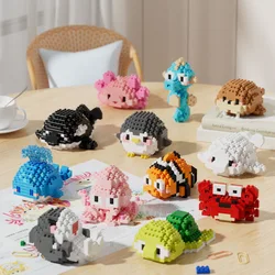 Marine Animals Micro Particle Building Blocks Toys for Children 6 to 10 Years Animal Diy Assembled Toys Puzzle Games Child Gifts