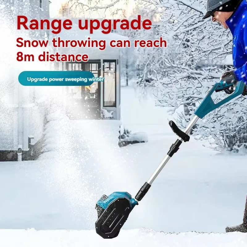 Lithium Collapsible Snow Throw Machine School Courtyard Hand Pushed Snowplows Cordless Electric Snow Thrower