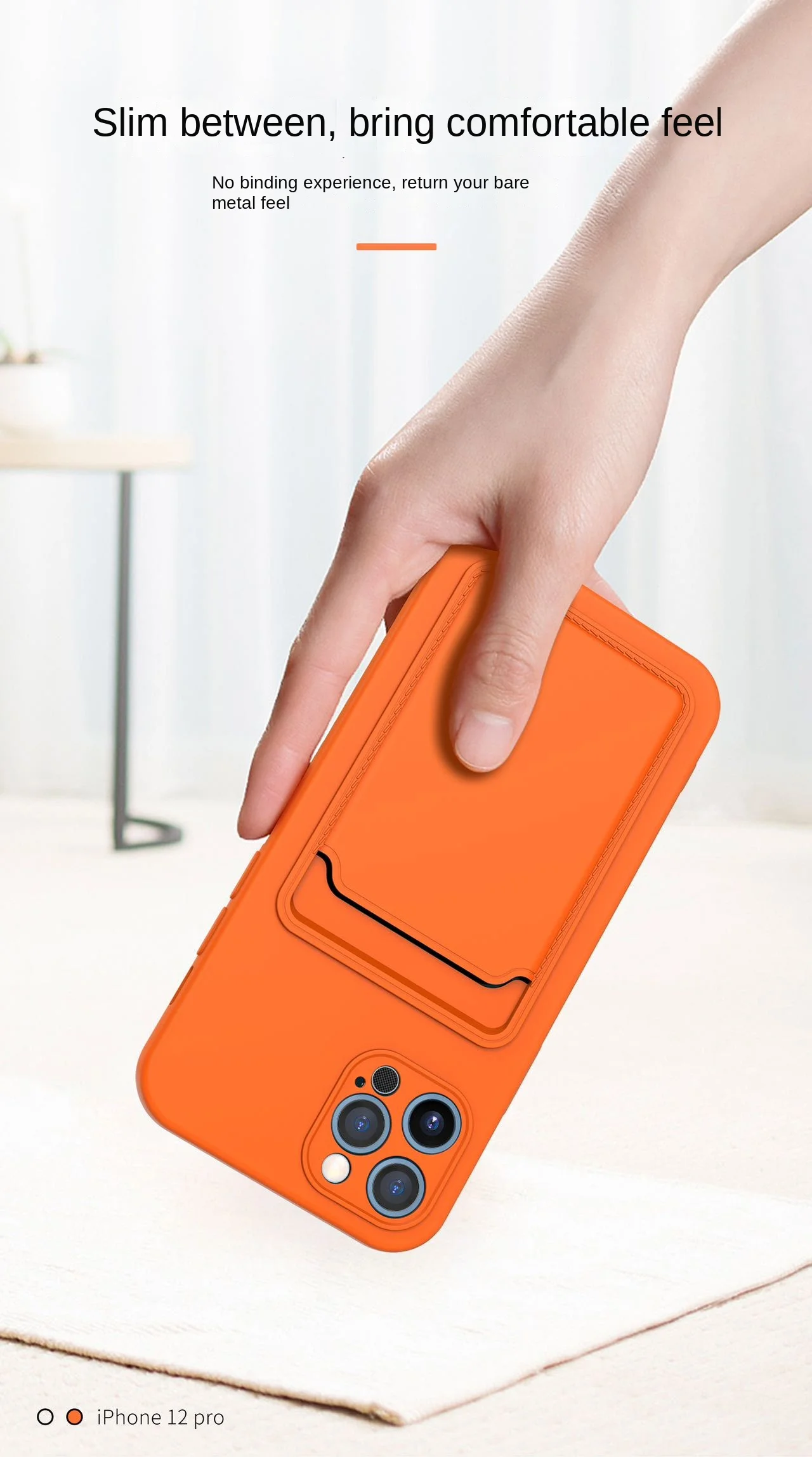 TPU Weiche Kartenhülle Integrierte Handyhülle für iPhone 12 13 14 15 16 17 18 Pro Max Mattierte Rückseite Hautfreundliche Handyabdeckung – Detail 2