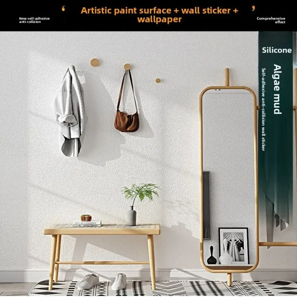 

White Linen Texture Self Adhesive Wall Panels Waterproof XPE Foam Material Waterproof Wall Panels Moisture Proof Easy Install