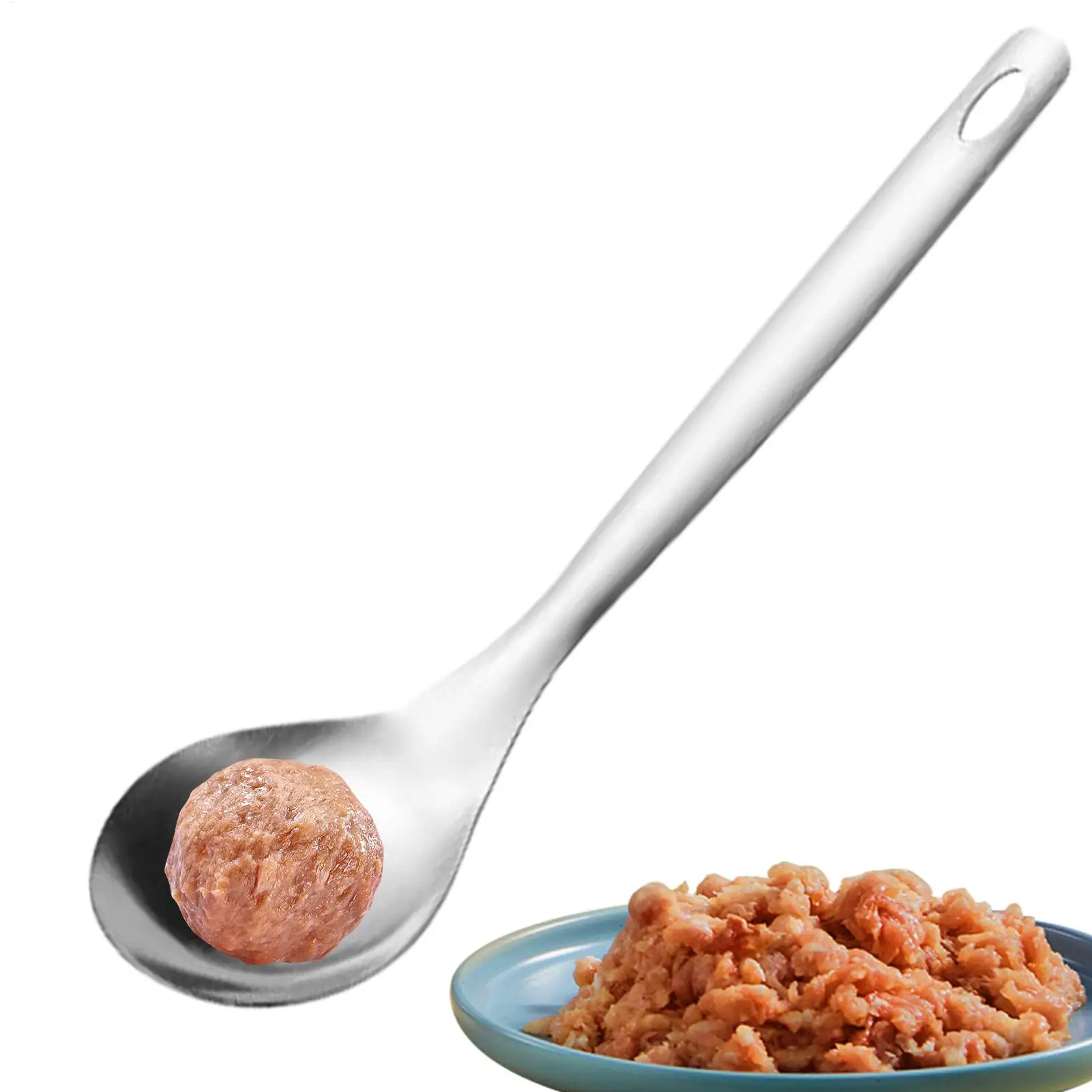 Stainless Steel Meatball Making Spoon, Kitchen Household, Meatball And Fish Ball Making Spoon Maker, Shrimp Squeezing Spoon