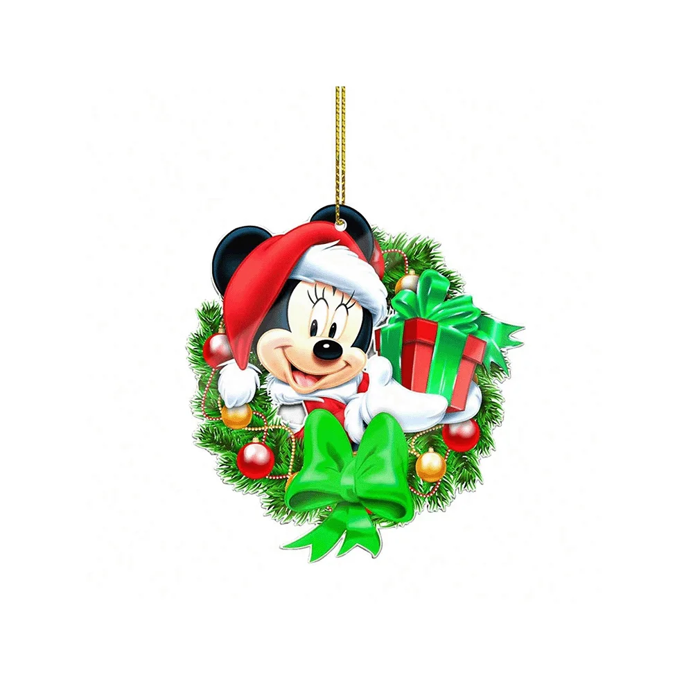 18 قطعة/10 قطعة من زينة عيد الميلاد بطابع ديزني ميكي وميني، مناسبة لتزيين أشجار عيد الميلاد