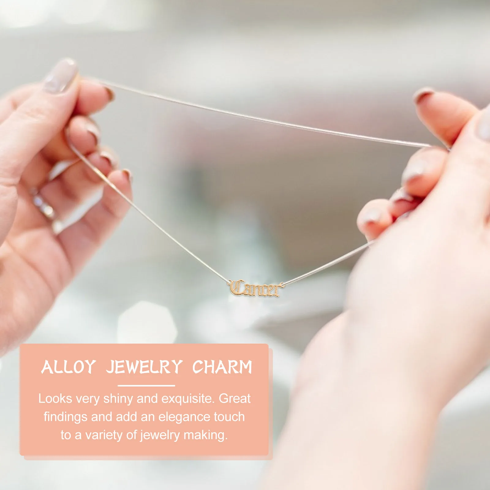 

24pcs Pendant Diy Jewelry Charm Necklace Alloy DIY Jewelry Charm Letter Accessories Craft