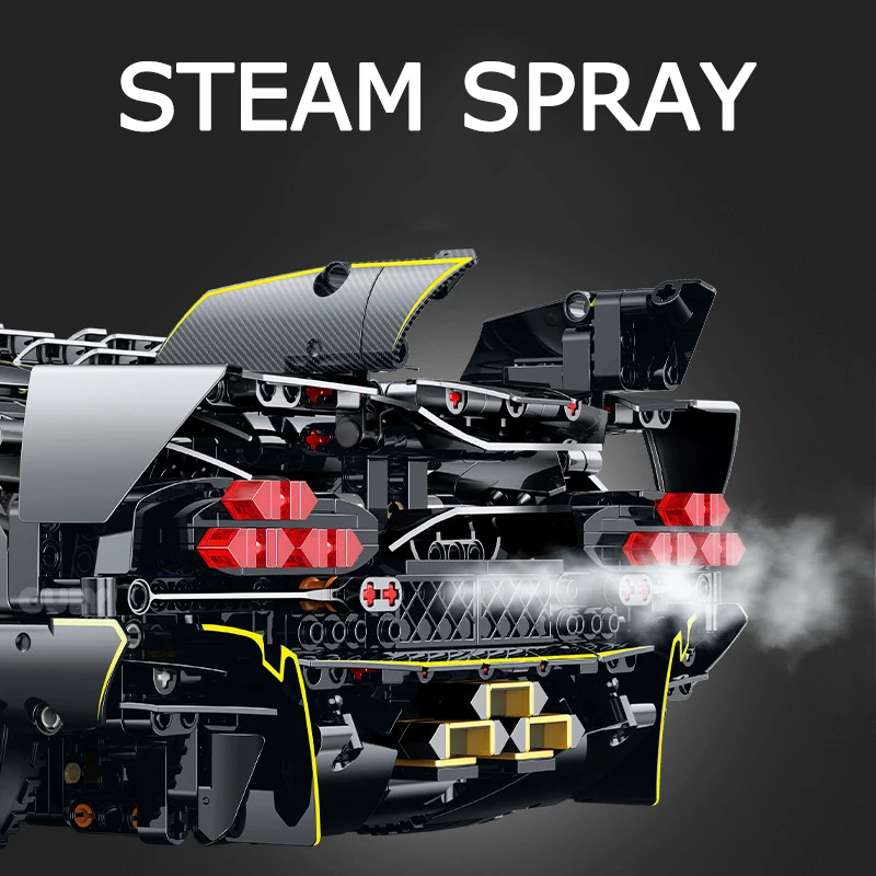 1:8 سلسلة تقنية واحدة معطلة مفهوم سيارة رياضية بنة مدينة الميكانيكية سرعة سباق نموذج سيارة الطوب ألعاب أطفال MOC #4