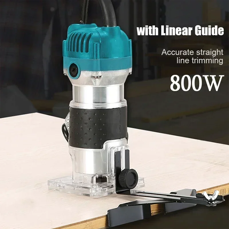 

800W Electric Woodworking Trimming Household Machine Slotting Machine Woodworking Engraving Machine Hole-making Electric Tool