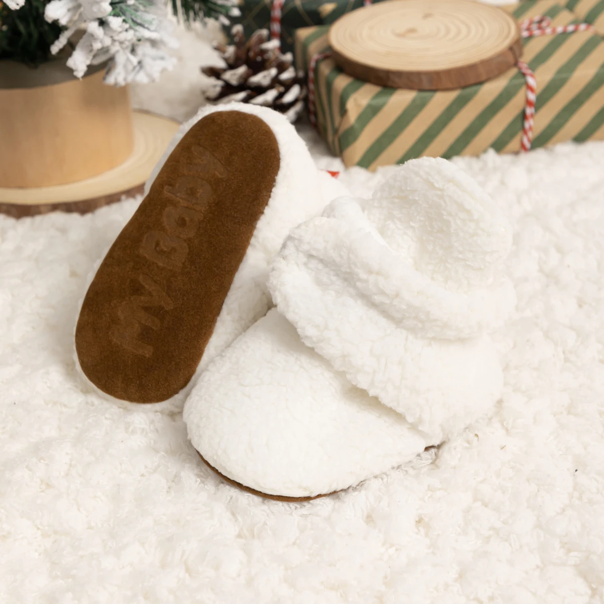 حذاء جوارب للأطفال حديثي الولادة من Meckior ، أحذية للجنسين ، نعل ناعم للأطفال الصغار ، مانع للإنزلاق ، فتاة ، ولد ، مشوا لأول مرة ، من 0 إلى 18 شهرًا ، شتاء