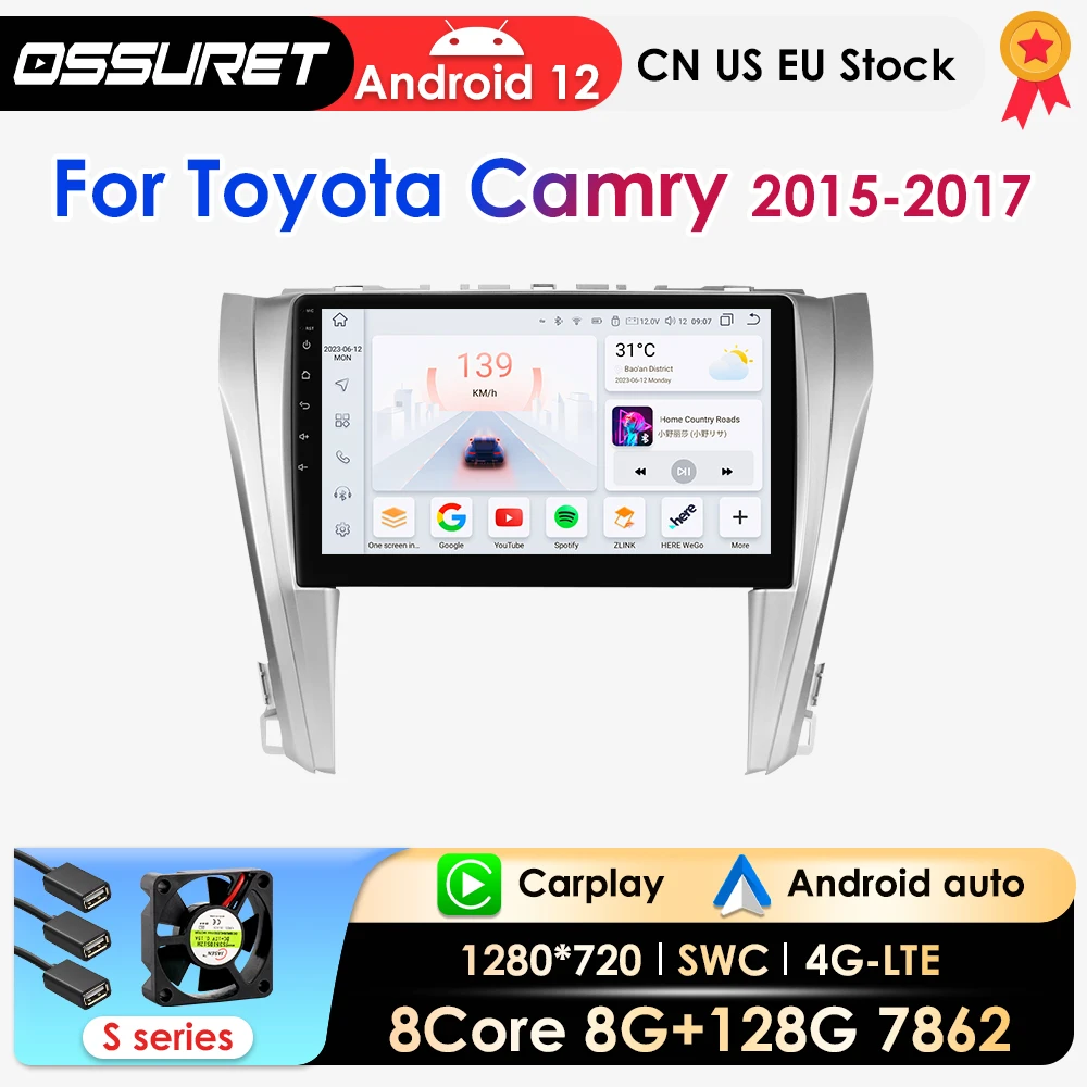 

2Din AI Carplay Android Auto Car Radio For Toyota Camry 2015-2017 Car Intelligent Systems Audio Navi GPS Autoradio 7862 NO DVD