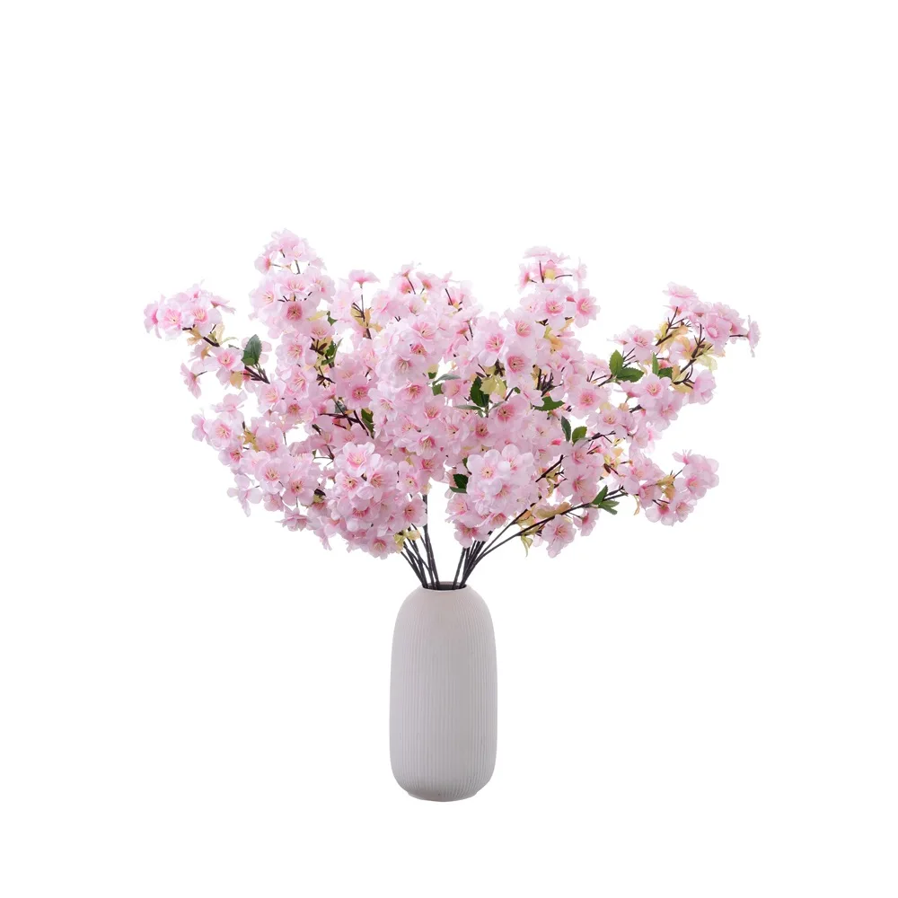 3 Forchette Artificiali Fiori Di Ciliegio Ramo Fiori Finti Di Seta Decorazione Di Nozze Simulazione Fiore Di Ciliegio Fiore Di Champagne