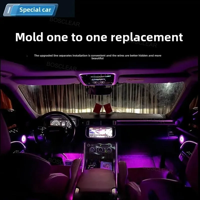 Upgrade Symphony LED Car Interior Ambient Lighting for Land Rover Discovery 4 2010-2016 Decoration Accessories 70 Color 26Lights