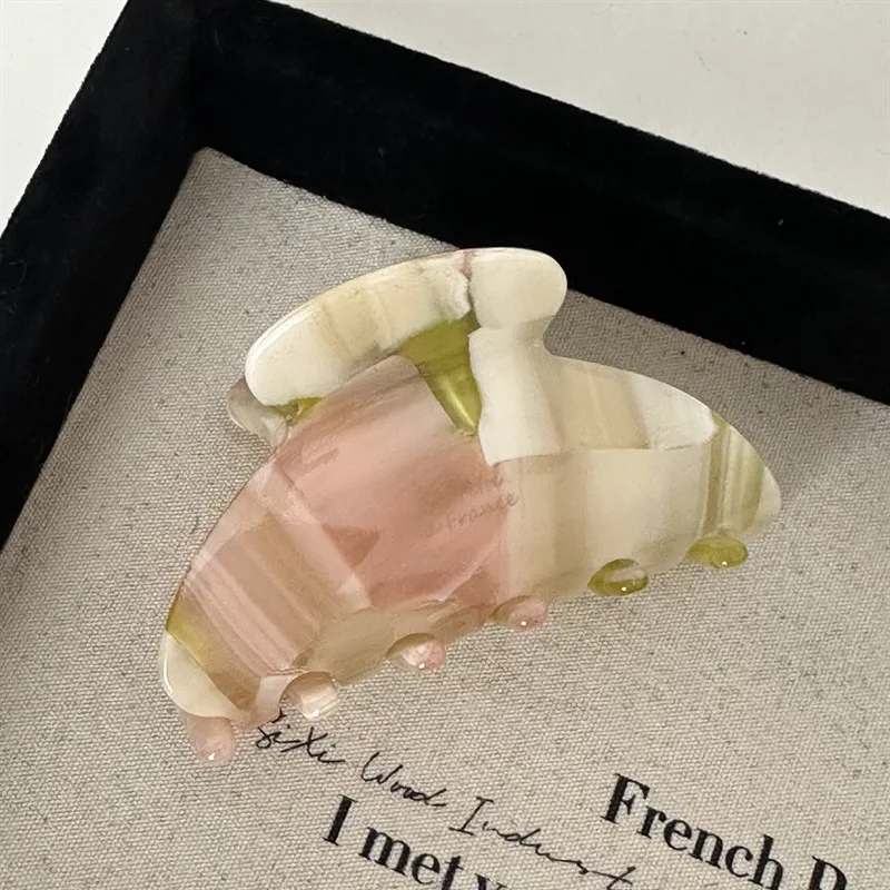 Klips do włosów z kwasem octowym, słodki temperament, spinka do włosów, luksusowy wygląd, klips do włosów do częściowego upinania, mały klips, damski klips typu szczękowy.