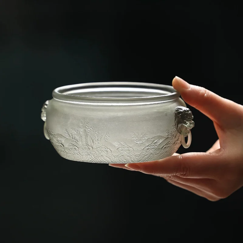 Intangible Cultural Heritage Song Dynasty Style Glass Incense Burner Household Inside Room Tea Ceremony Accessories Bedroom