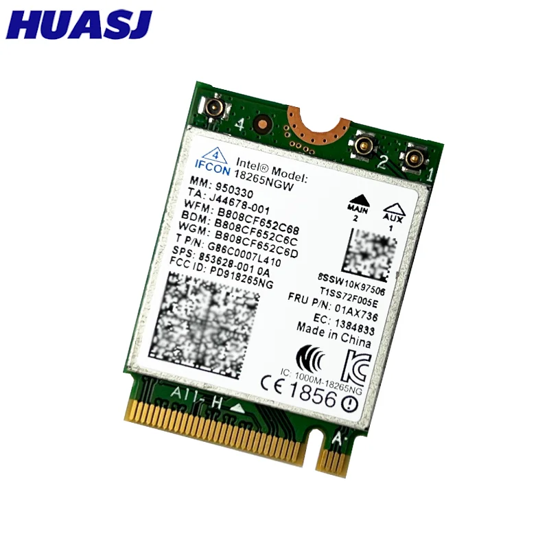 Tri-Band Wireless-AC 2.4G/5G BT 4.2 18265NGW BT 4.2 WIFI Module 867Mbps WIFI Card For ThinkPad T470 T570 T470S