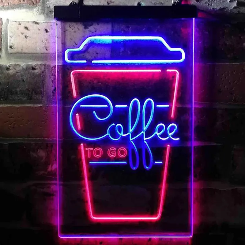 

Neon Light Coffee Cup Luminous LED Sign Party Wedding Shop Birthday Reunion Room Mural Personality Wall Decoration