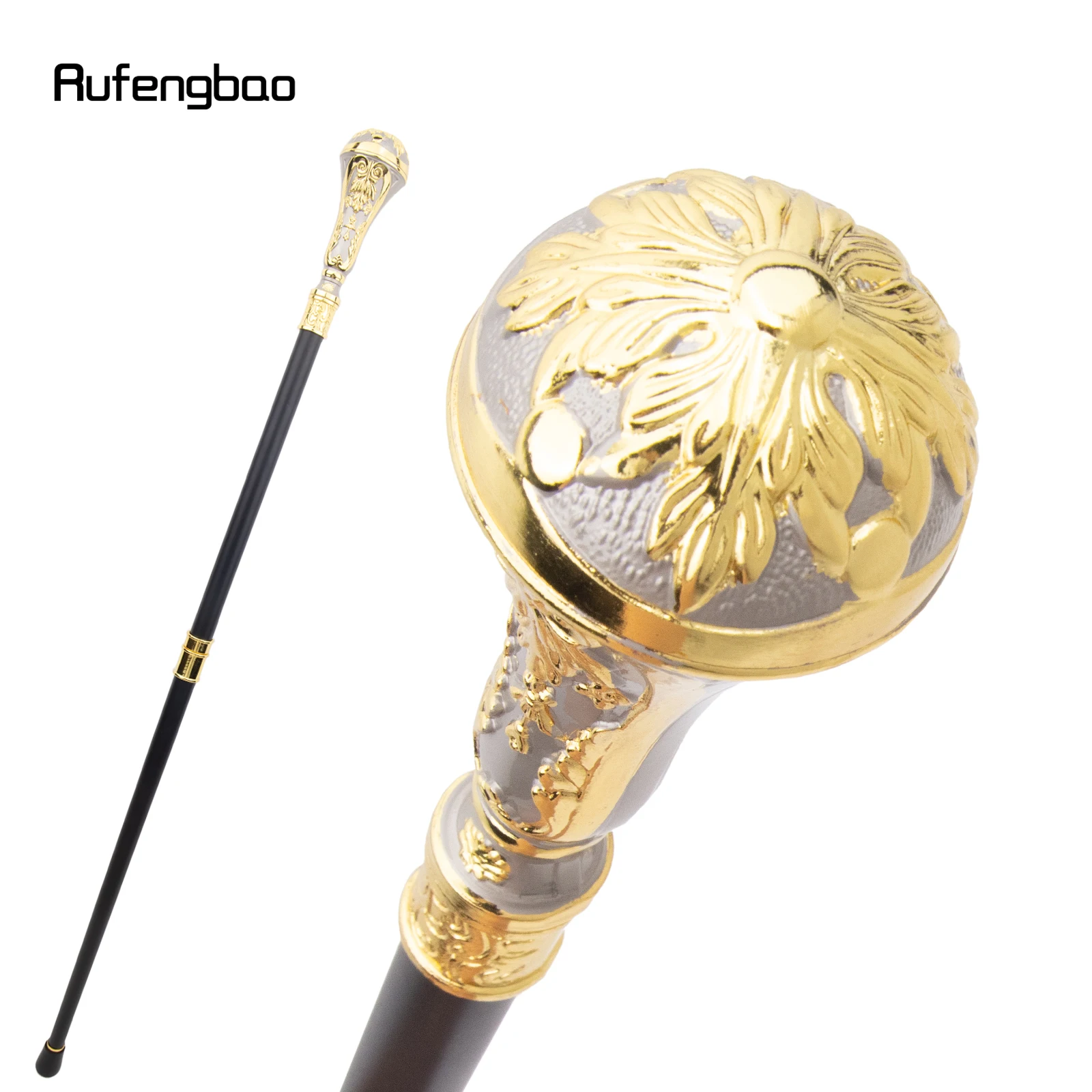 Golden Silvery Luxury Round Handle Fashion Stick For Party Decorative Walking Cane Elegant Crosier Steampunk & Everyday  90cm