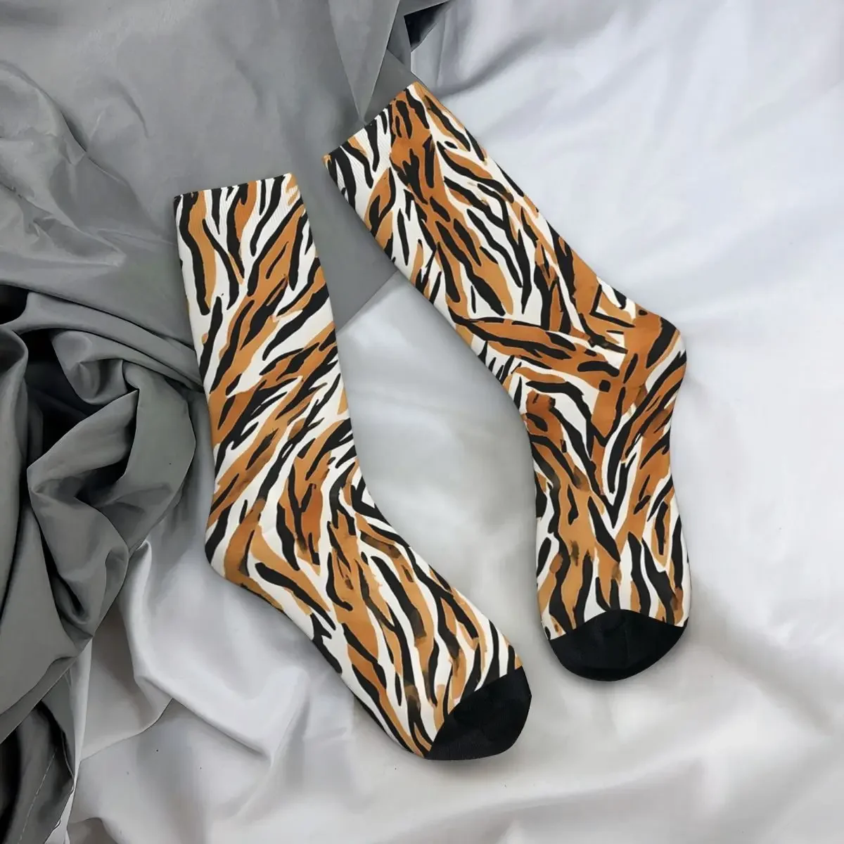 

All Seasons Crew Stockings Tiger Stripe Camo Military Camouflage Socks Fashion Long Socks for Men Women Valentine's Day Gifts