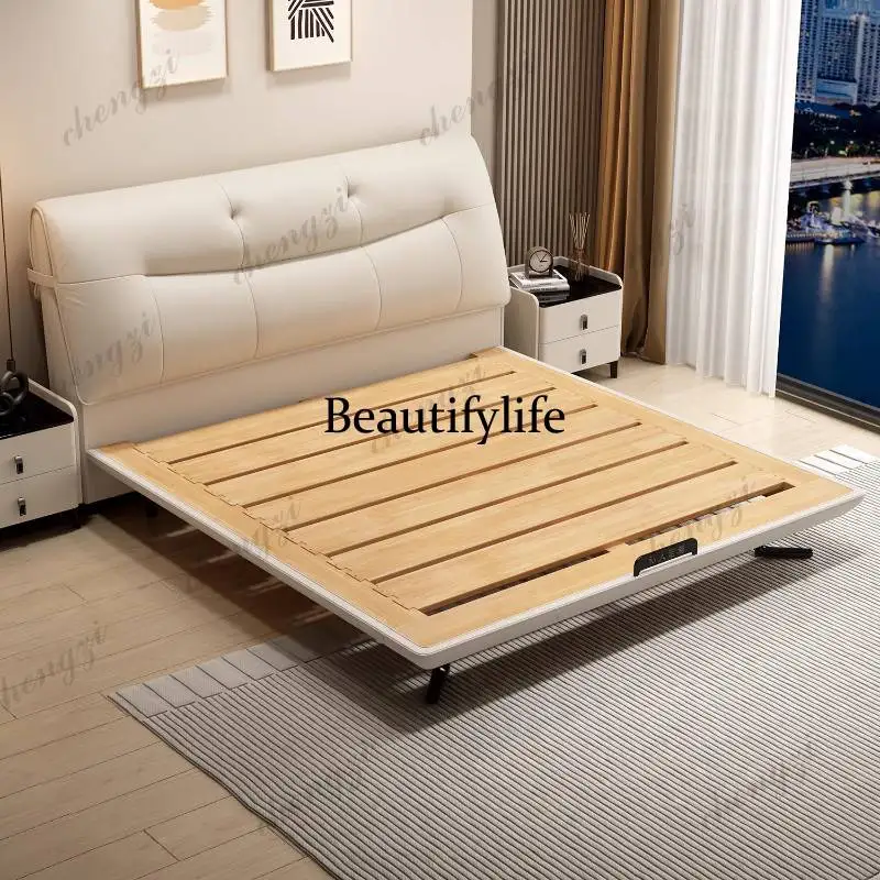 Minimalist Unique Double Bed European Decoration Accessories Modern Double Bed Luxury Pliable Cama Twin Furniture For Home