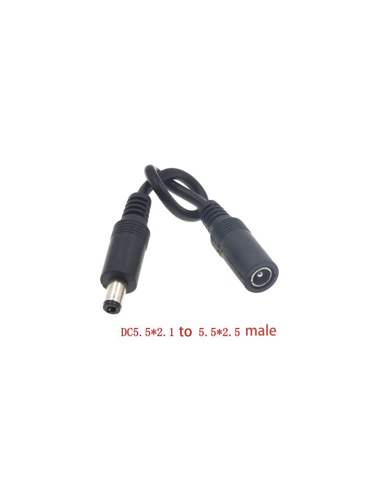 

50 pcs DC Power Jack 5.5x2.1mm Female to 5.5x2.5mm Male Plug Cable 17cm 0.17m