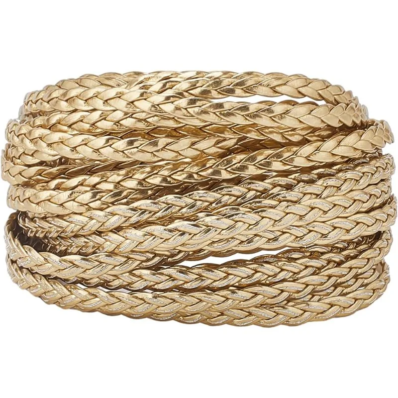 5m Braided Leather Cord Gold PU Leather Rope 2mm Thick Flat Folded Imitation Leather String Thread for DIY Braiding Crafts