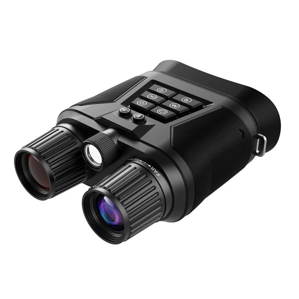 Low-light full-color night vision 4K high definition all-black 600 meters infrared binocular night vision telescope