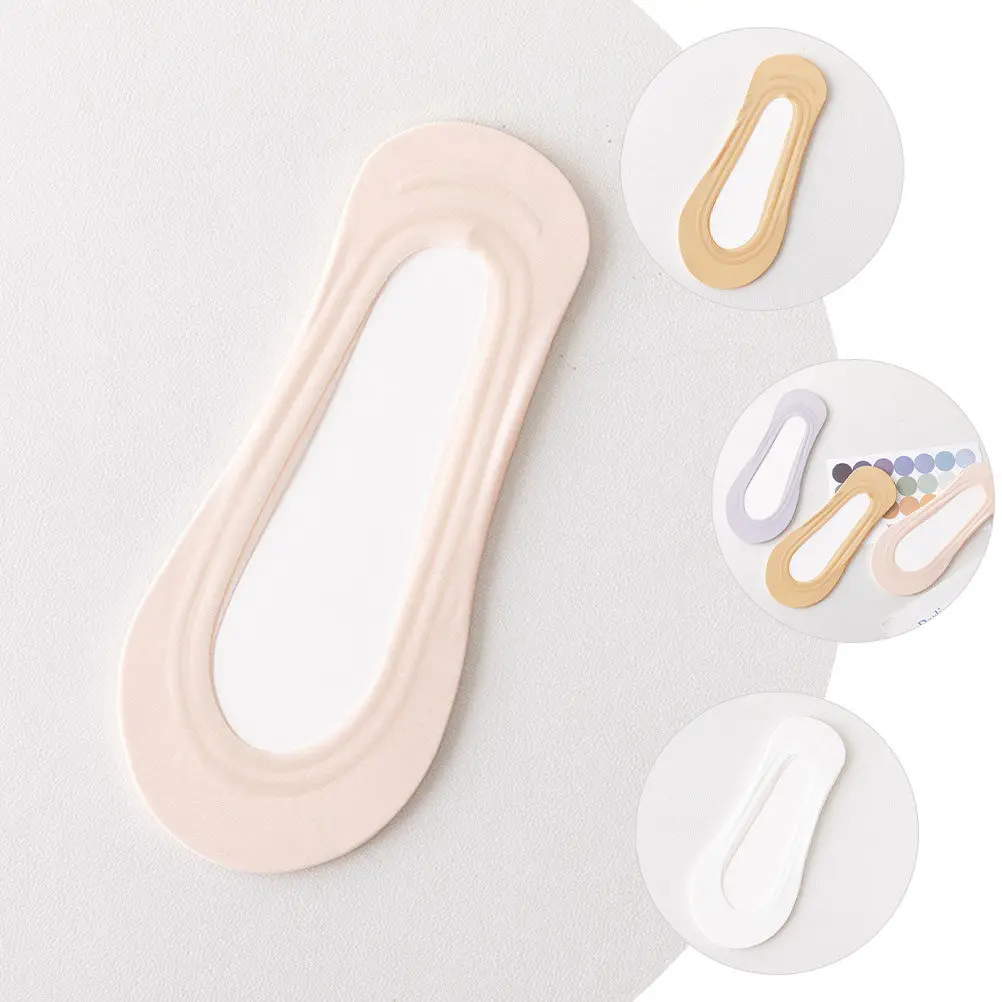 5 pares de calcetines invisibles para mujer, calcetines invisibles de algodón de corte ultra bajo para zapatos planos, zapatillas, zapatos de tacón, bailarinas, transpirables, antideslizantes, suaves