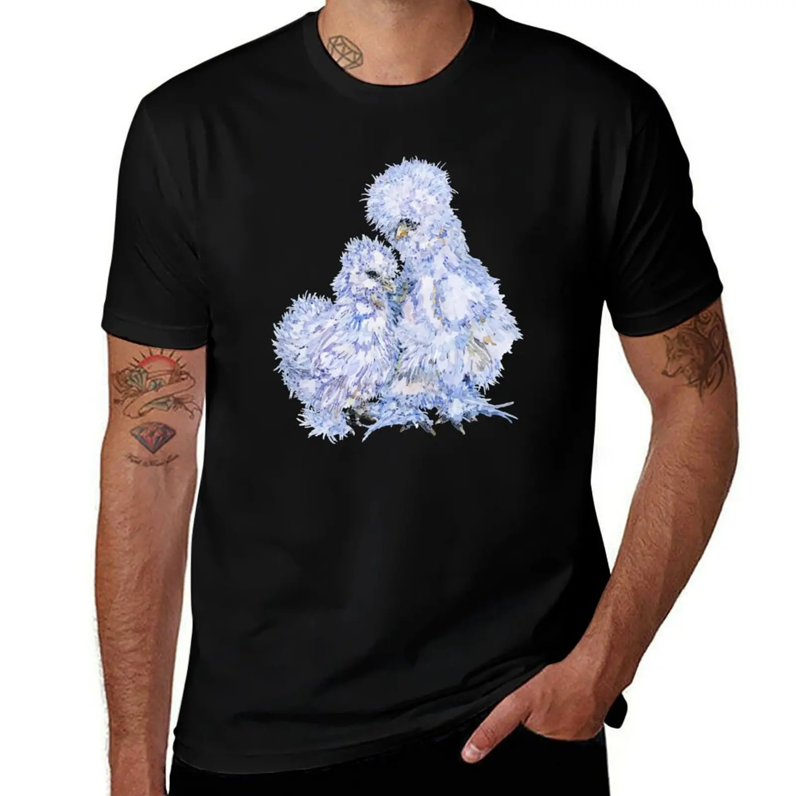 

Silkie Chicken Mom and Chick T-Shirt valentines clothes new edition shirts graphic anime clothes men clothing