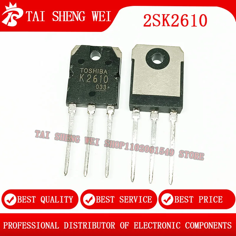 5PCS 2SK2610 K2610 TO-3P TO-247 DC−DC Converter and Motor Drive Applications New Original