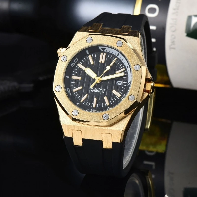 Original High End Luxury Mens Watch Designer Quartz Movement Stainless Steel Case and Bracelet Hip Hop Style High Quality Watch