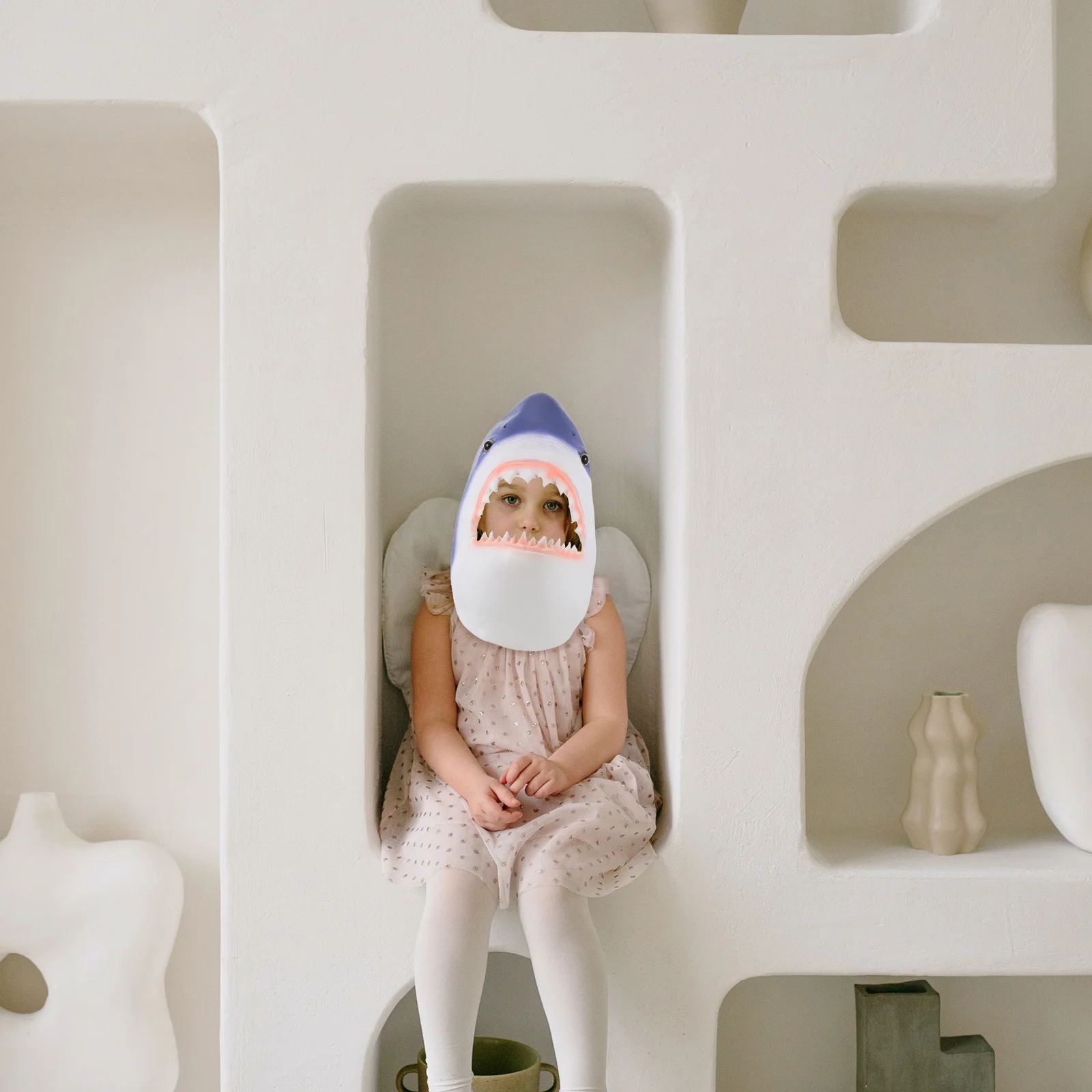 상어 헤드 기어 마스크 코스프레 가장 무도회 파티 용품 현실적인 할로윈 통기성 편안한 세균 방지 장난감