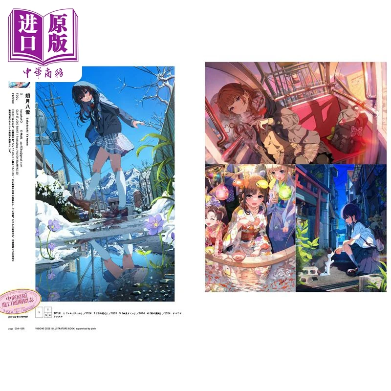 VISIONS 2025 컬렉션 Pixiv P Station 일러스트레이션 연감 일본 일러스트레이터들의 원본 일본 미술 컬렉션