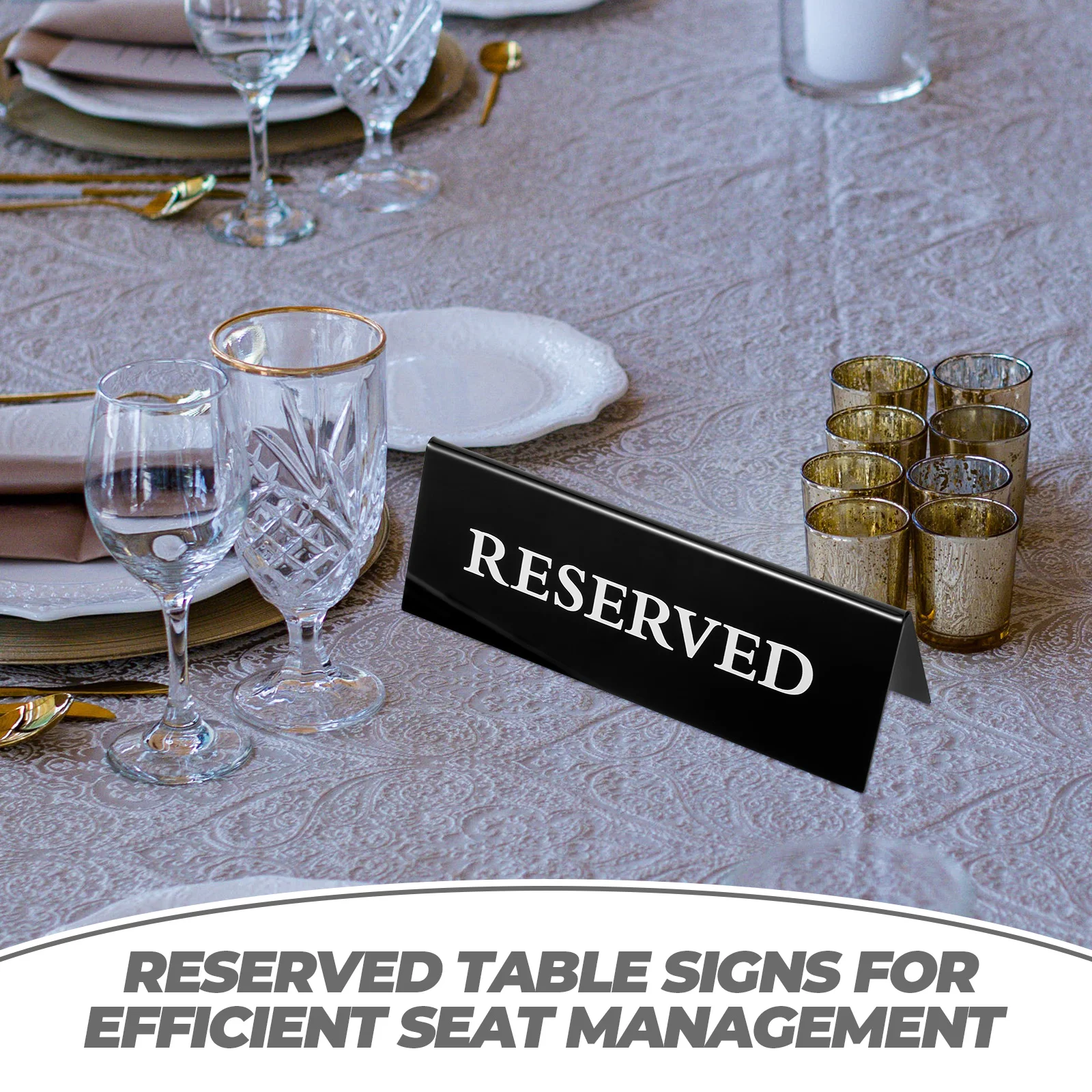 

4pcs Acrylic Table Signs Seat Reserved Sign Reservation Holder For Wedding Party Banquet Decorative Place Cards