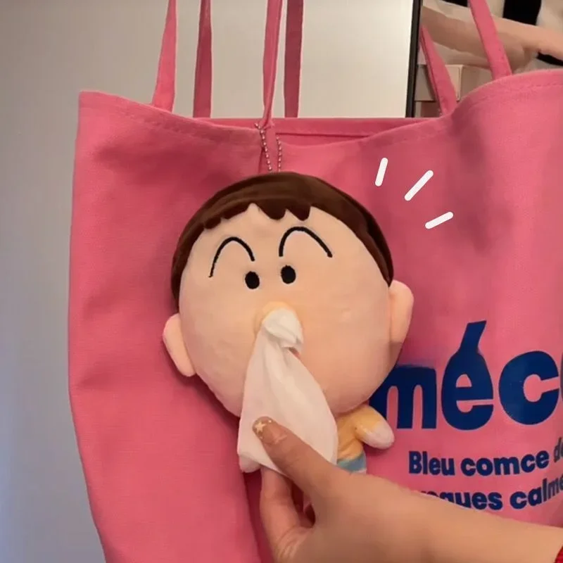 NEW Crayon Shin-chan Bag Pendant Creative Fashion Paper Box Doll Keychain Cartoon Cute Accessories Plush Toy Boys Girls Gifts