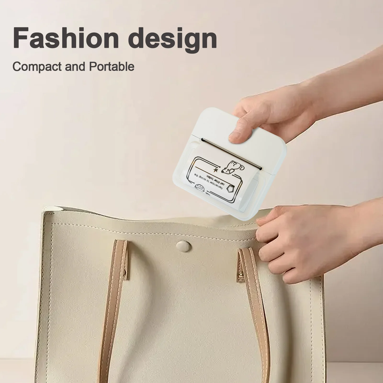 طابعة ملصقات حرارية بدون حبر، صانع ملصقات جيب بلوتوث محمول، دراسة منزلية مع لفة واحدة من ورق الملصقات القابل للالتصاق، أندرويد IOS