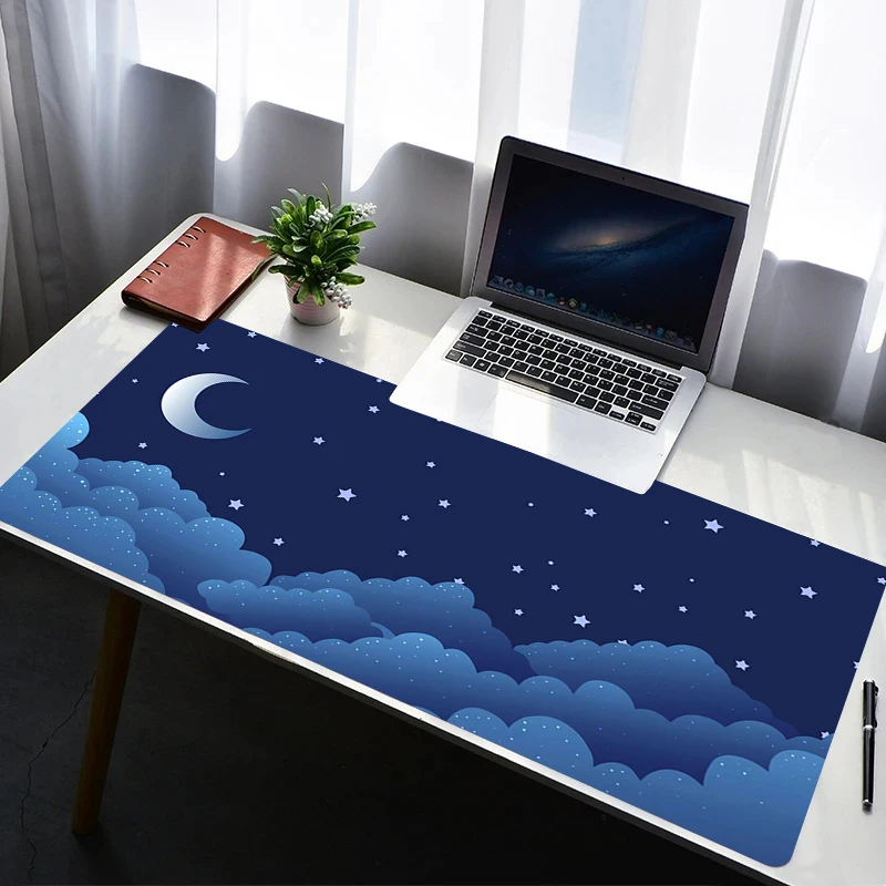 Mouse Pad PC Accessories Mousepad Rubber Gaming Mats HD Non Slip Extended Pad Computer Gamer Mouse Mat Office Moon Star Desk Mat