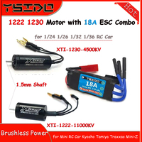 X-TEAM 1222 11000KV 1230 4500KV Mini Brushless Motor w/18A ESC Combo for 1/24 1/26 1/32 1/36 RC Car Kyosho Tamiya Traxxas Mini-Z