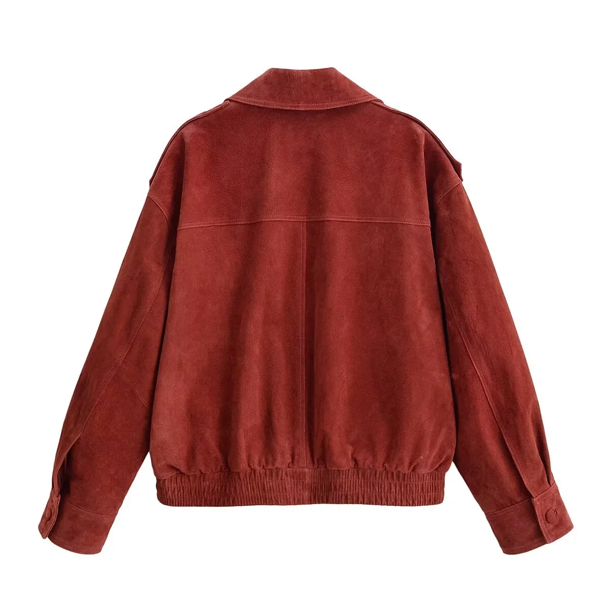 2025 Winter New Women's Casual Fashionable Versatile Long-Sleeved Asymmetrical Collar Loose-Fitting Coat