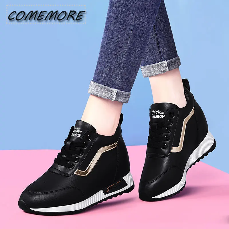 Autumn Spring Ladies Vulcanized Shoes Women Casual All-match Platform Sneakers Korean Style Outdoor Increase Tennis Walking Shoe