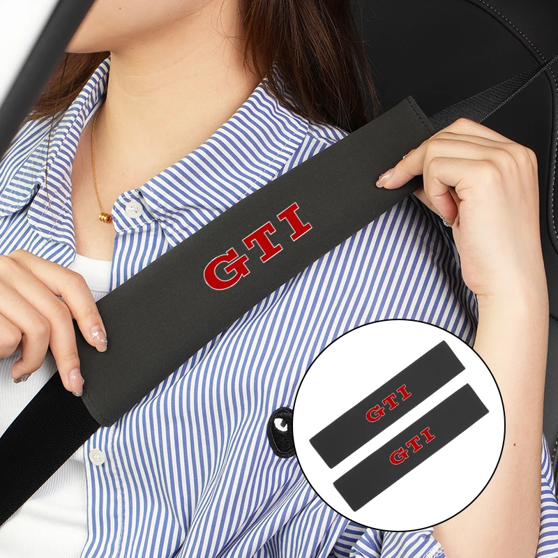 Car Seatbelt Shoulder Pad Auto Seat Belt Protective Padding Cover For Volkswagen VW Golf 4 6 7 GTI Tiguan Passat B5 B6 B7 Jetta