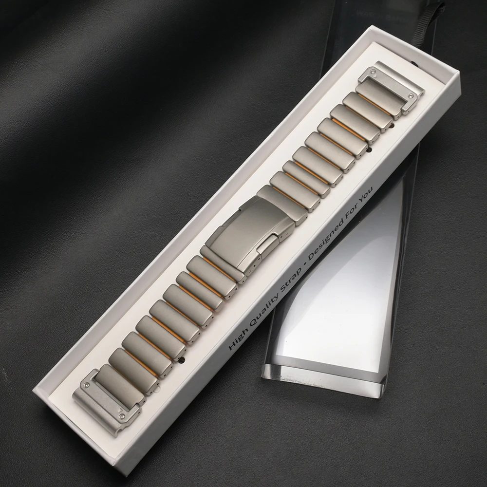 Titanium 26mm Quick Fit Band for Garmin Watch Fenix 8 7X Pro Tactix 7 EPIX Pro 51mm Enduro 3 2X Instinct 3 2X 50mm Metal Strap