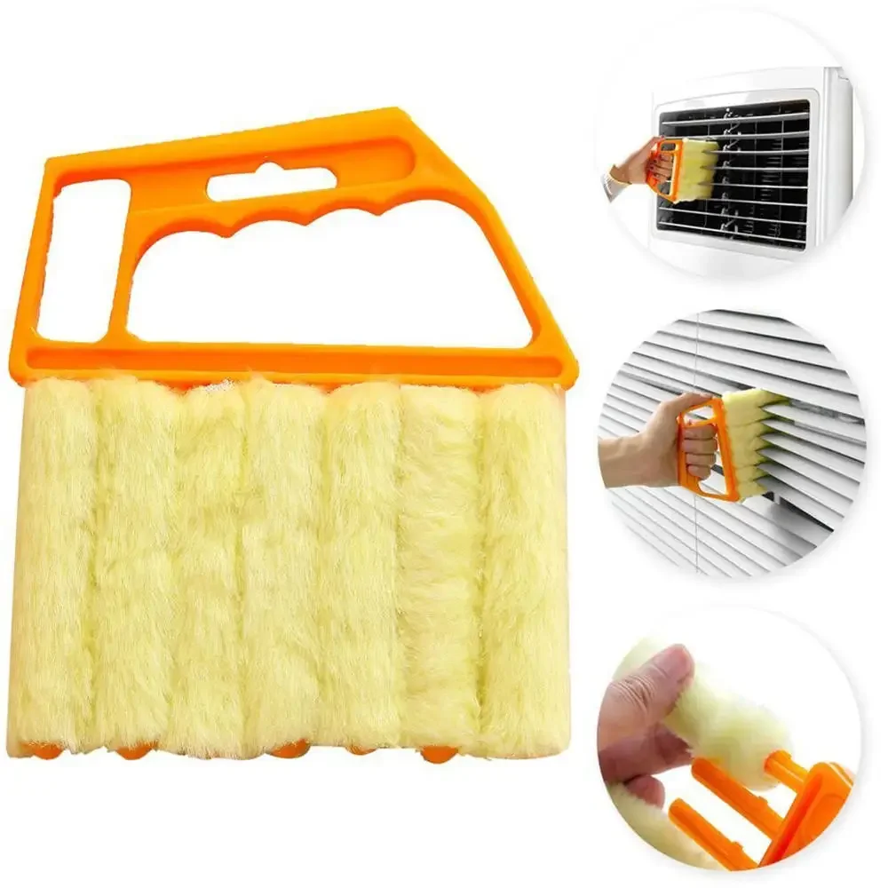 Window Venetian 7 Finger Hand-Held Window Shutters Blind Dust Cleaner Detachable Door Window Track Clean Dusting Cleaner Tool