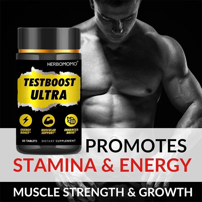 60Pcs HERBOMOMO Nutrition Testboost Capsules - Stamina & Strength, Performance & Energy,