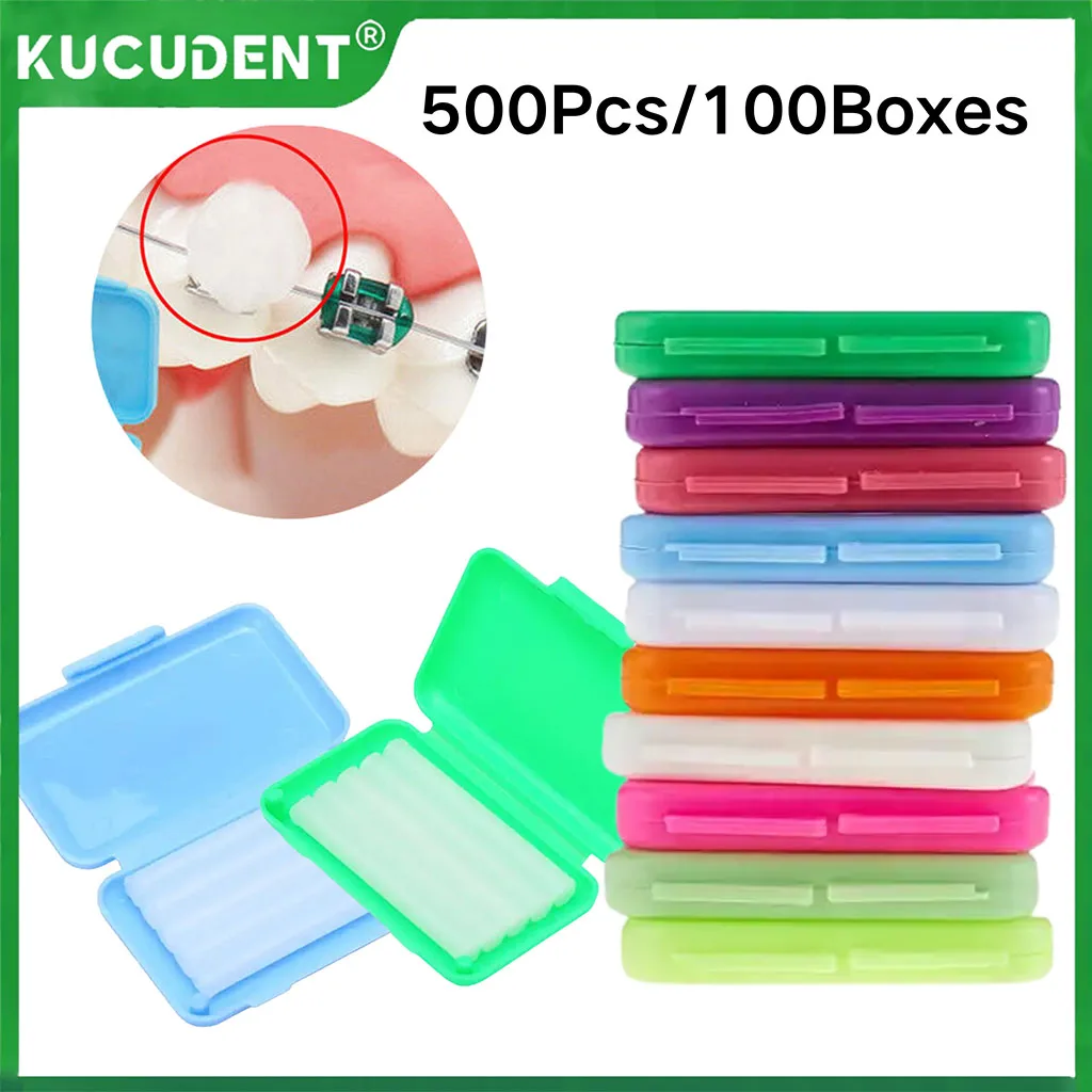 

100 коробок стоматологический ортодонтический воск для брекетов на зубах, отбеливание зубов, ортовосковые палочки, смесь гигиены полости рта, аромат, материал для стоматолога