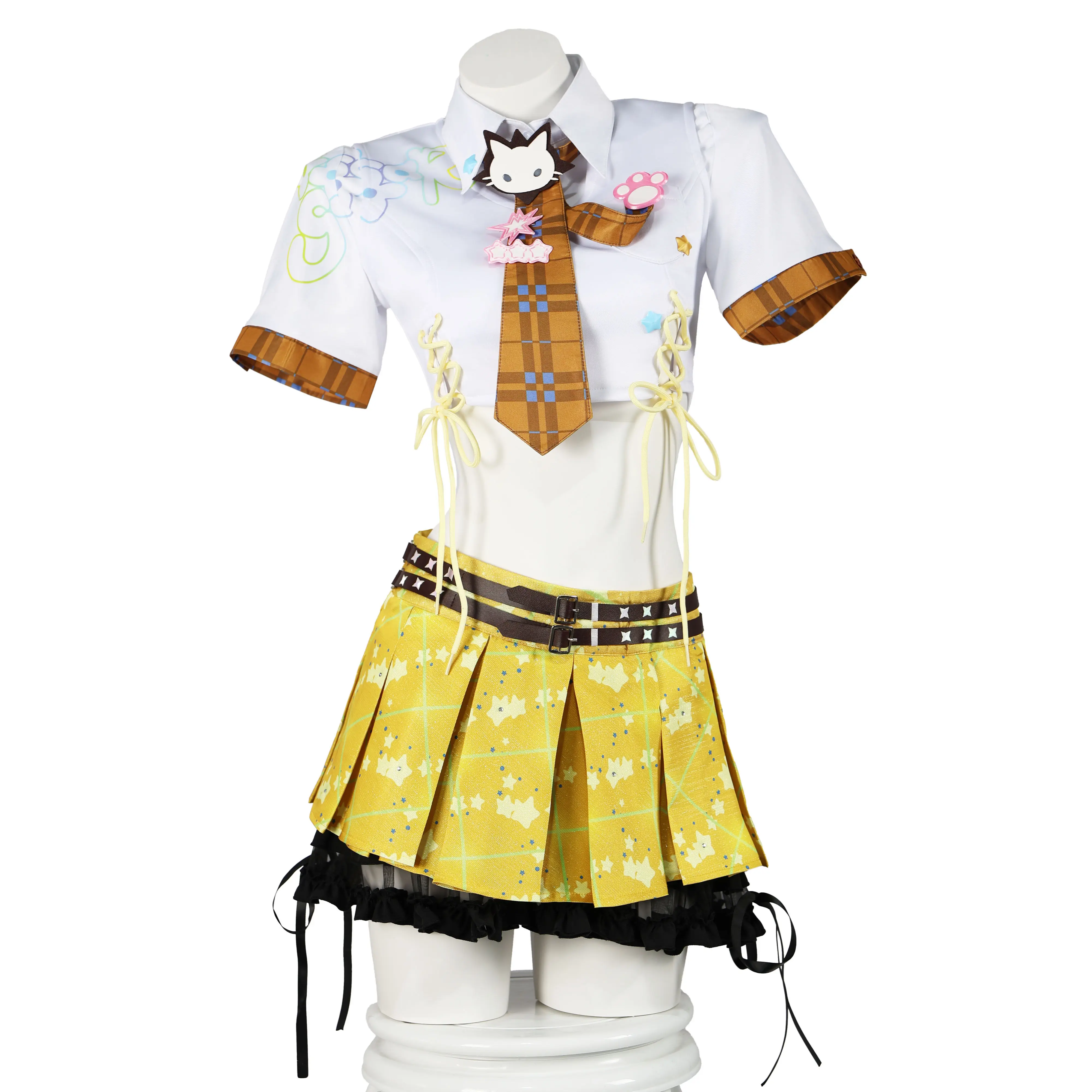 

NIKKE Anis Cosplay Costume – 3.5th Anniversary T.T. STAR Idol Stage Outfit Yellow JK Uniform for Women Halloween Carnival 2026