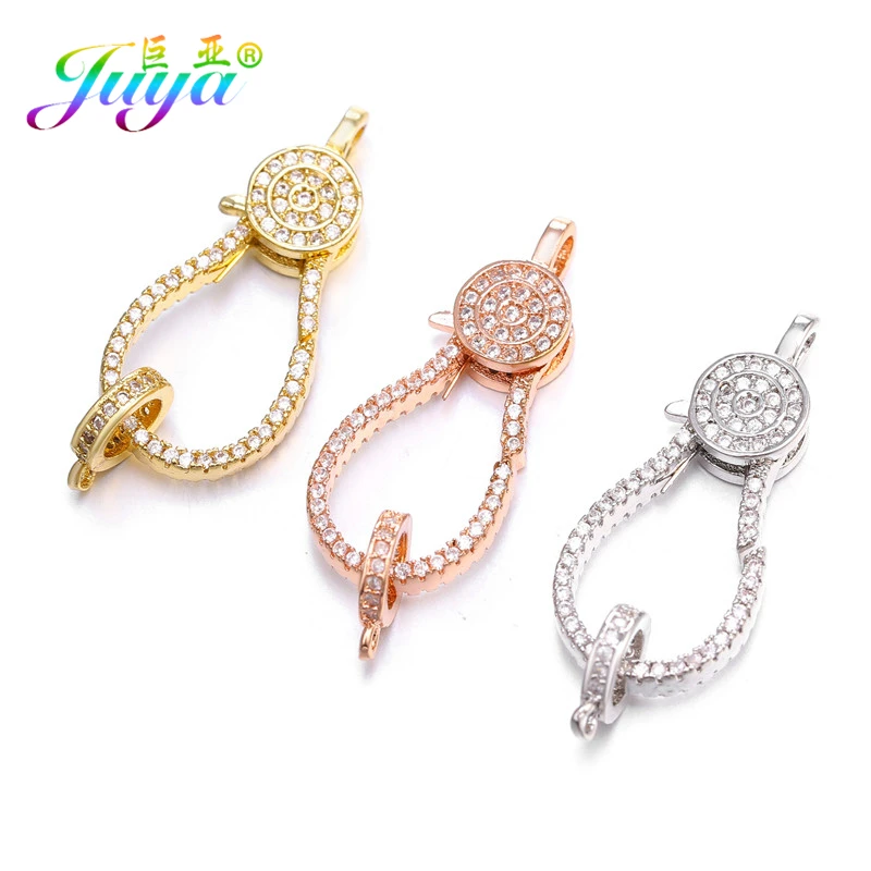 Juya DIY perlas hallazgos sujetadores decorativos suministros tornillo langosta cierre accesorios para mujeres costura cuentas fabricación de joyas