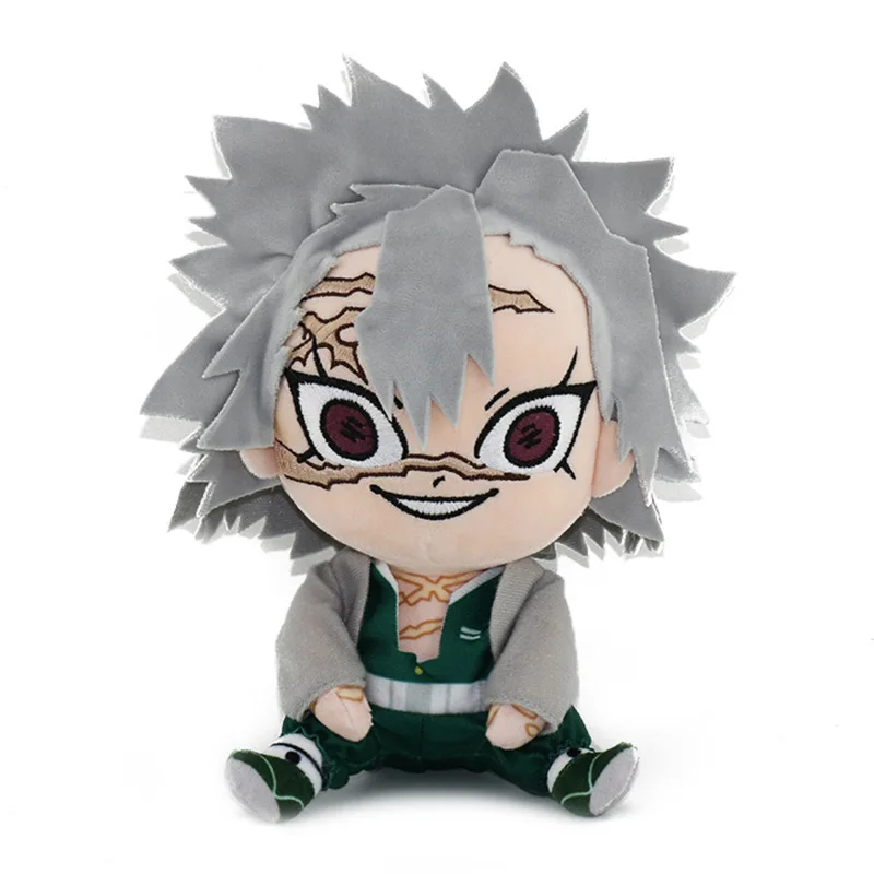 20cm Anime Demon Slayer Pluszowe zabawki Figurka z kreskówki Kyoumei Iguro Obanai Sanemi Uzui Tengen Lalka Wypchane pluszowe zabawki dla dzieci Bir