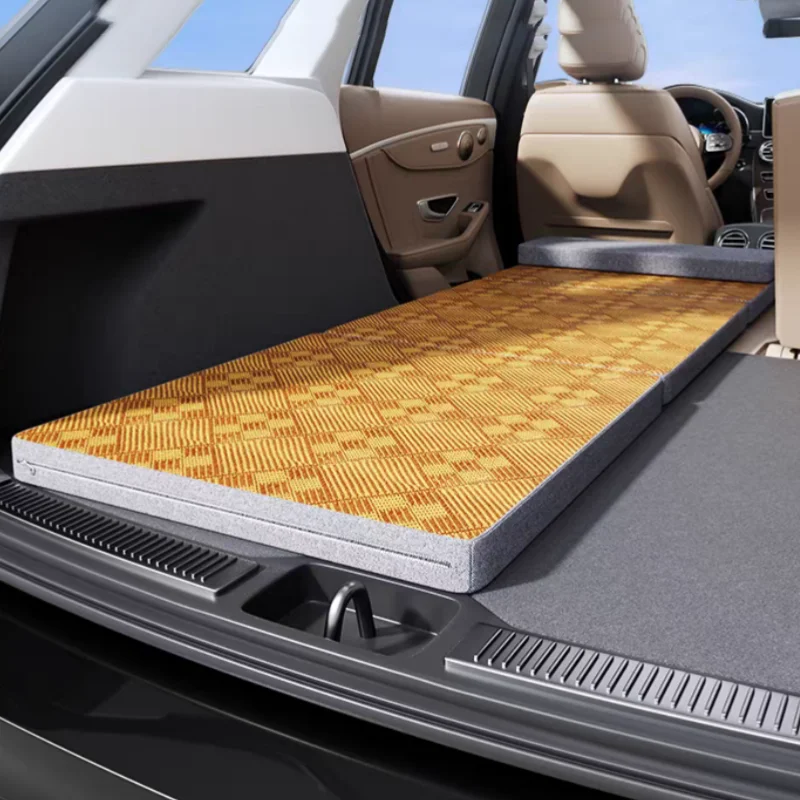 

Портативная автомобильная кровать-матрас, не надувная, складная, для кемпинга, офиса, отдыха, сиденья заднего ряда автомобиля, с ковриком из виноградной лозы