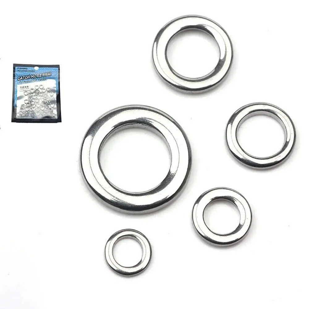 

Heavy Duty Solid Fishing Tackle Pesca Lures Connecting Ring Lead Jigging Fishing Rings Snap Split Rings Tackle Connector